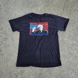 Vtg Y2k BERNIE SANDERS For President 2016 Portrait Graphic Political T Shirt M